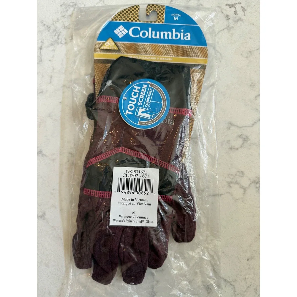 Columbia Womens Infinity Trail Glove Omni-Heat Touchscreen Marionberry CL4202 M